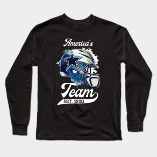 Dallas Cowboys Helmet. America’s Team. Long Sleeve T-Shirt